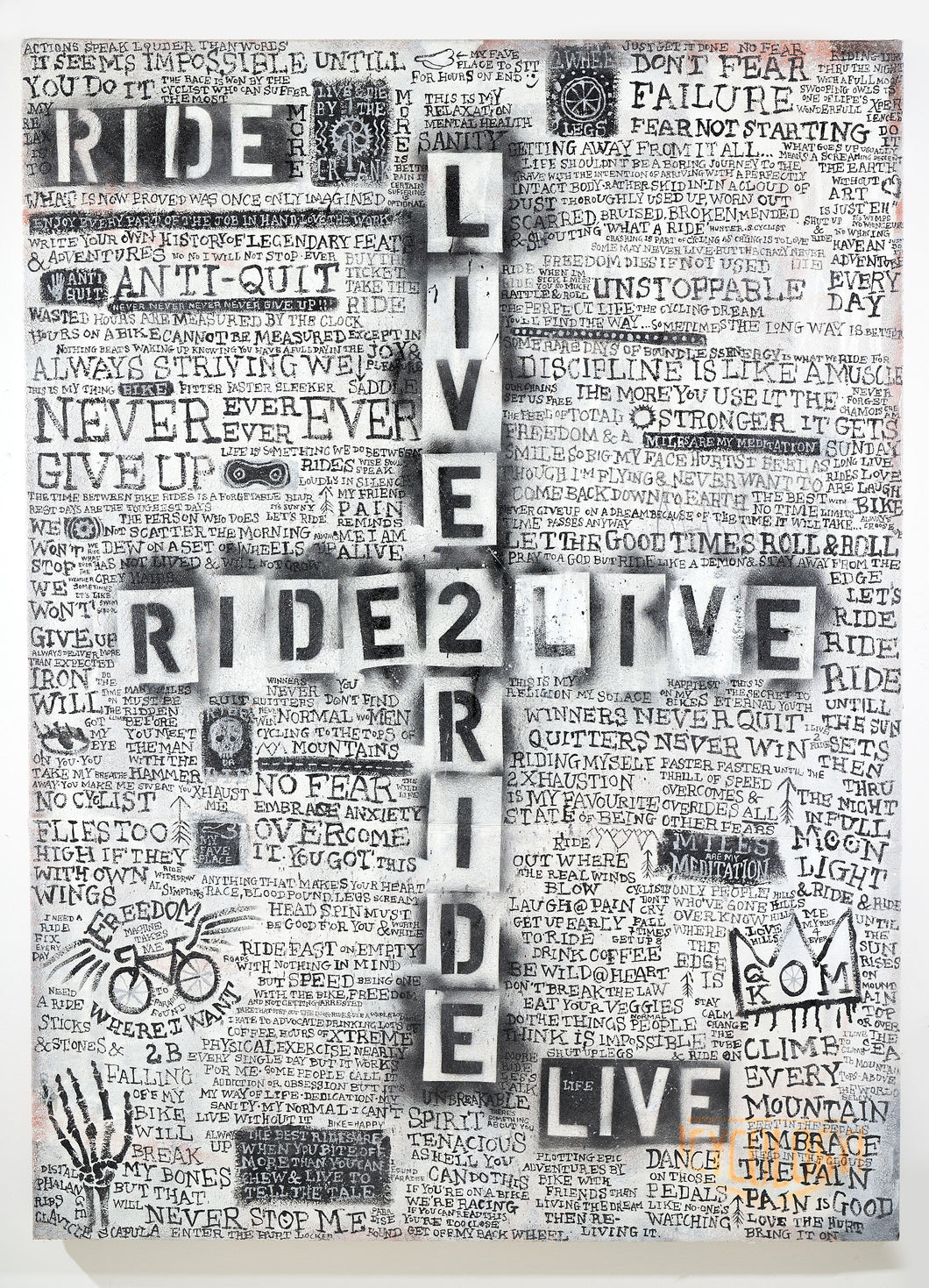 LIVE 2 RIDE GRAFFITI - (CANVAS) SOLD